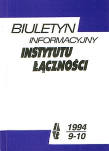 Jakościowe wskaźniki oceny działalności operatora sieci telekomunikacyjnej. Biuletyn Informacyjny Instytutu Łączności, 1994, nr 9-10 (324-325)