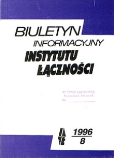 Ogólna koncepcja krajowych obszarów morza A1 i A2 globalnego morskiego systemu łączności alarmowej i bezpieczeństwa. Biuletyn Informacyjny Instytutu Łączności, 1996, nr 8 (342)