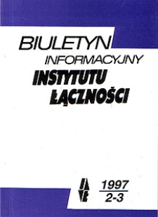 Zasada działania części sterującej połączeniami sygnalizacyjnymi (SCCP) w systemie sygnalizacji CCITT nr 7. Biuletyn Informacyjny Instytutu Łączności, 1997, nr 2-3 (347-348)