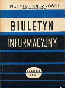 ALCATEL system 12. Główne koncepcje systemu central ze sterowaniem rozproszonym. Biuletyn Informacyjny, 1990, nr 8-9 (282-283)