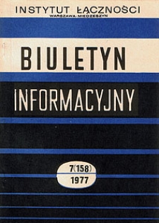 Nowe tendencje rozwoju techniki przesyłania dokumentów w telefonicznych sieciach abonenckich. Biuletyn Informacyjny, 1977, nr 7 (158)