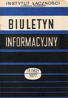 Jednowstęgowa modulacja w radiofonii. Biuletyn Informacyjny, 1977, nr 11 (162)