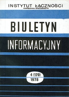 Sumowanie mocy tranzystorowych wzmacniaczy wielkiej częstotliwości. Biuletyn Informacyjny, 1978, nr 4 (170)