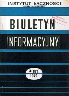 Systemy radiodyfuzji satelitarnej i perspektywy dalszego ich rozwoju. Biuletyn Informacyjny, 1979, nr 3 (181)