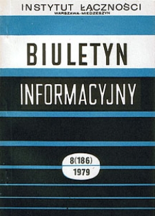 Trakt liniowy systemu 8 Mbit/s. Biuletyn Informacyjny, 1979, nr 8 (186)