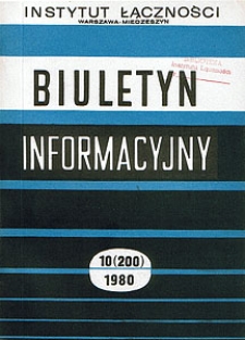 Współczesna łączność faksymilograficzna. Biuletyn Informacyjny, 1980, nr 10 (200)