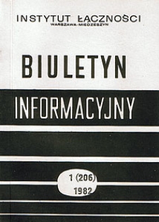 Języki programowanego sterowania, według zaleceń CCITT. Biuletyn Informacyjny, 1982, nr 1 (206)