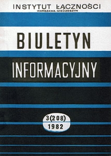 Zastosowanie języka symbolicznego do opisu przebiegów sygnalizacji komutacyjnej w połączeniach telefonicznych. Biuletyn Informacyjny, 1982, nr 3 (208)