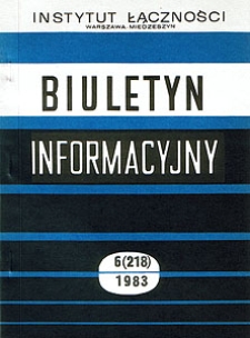 Uziemienie kabli telekomunikacyjnych. Biuletyn Informacyjny, 1983, nr 6 (218)