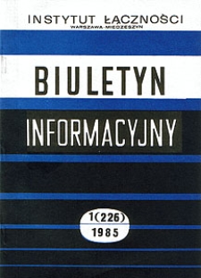 Narażenia elektromagnetyczne - piorun. Biuletyn Informacyjny, 1985, nr 1 (226)