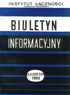 Pokrycie kraju emisją radiofoniczną w zakresie częstotliwości 87,5 - 108 MHz. Biuletyn Informacyjny, 1985, nr 3-4 (228-229)