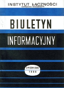 Wybrane mikroprocesory i mikrokomputery do zastosowań w telekomunikacji. Biuletyn Informacyjny, 1986, nr 3-4 (234-235)