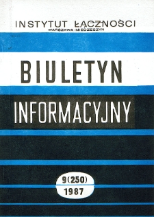 Problemy podatności na zakłócenia elektromagnetyczne nowoczesnych aparatów telefonicznych. Biuletyn Informacyjny, 1987, nr 9 (250)