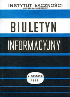 Światłowodowa telekomunikacja podmorska. Biuletyn Informacyjny, 1988, nr 4-6 (257-259)