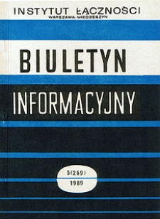 Uwarunkowania sieciowe transmisji danych (metodyka realizacji oprogramowania systemowego). Biuletyn Informacyjny, 1989, nr 5 (269)