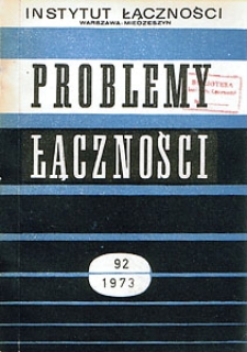 Stan obecny i perspektywy rozwoju łączności satelitarnej. Opracowanie tłumaczeń. Problemy Łączności, 1973, nr 92