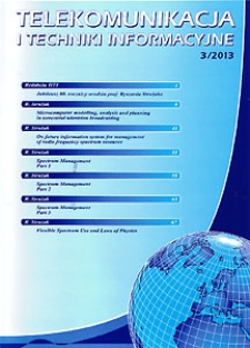 On future information system for management of radio frequency spectrum resource. Telekomunikacja i Techniki Informacyjne, 2013, nr 3