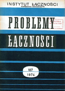 Przewodowe systemy teletransmisyjne na małe odległości. Problemy Łączności, 1974, nr 107