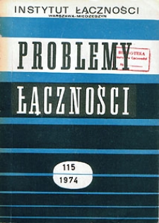 Kable telekomunikacyjne do transmisji sygnałów cyfrowych. Problemy Łączności, 1974, nr 115