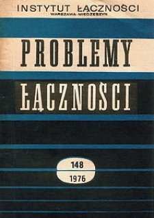 Nadzór jakości usług telefonicznych. Problemy Łączności, 1976, nr 148