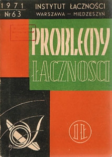 Urządzenia korekcyjne traktu liniowego systemu TN-960. System telefonii nośnej TN-960 (część II). Problemy Łączności, 1971, nr 63