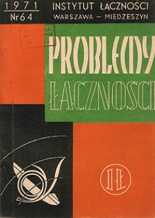 Kable o izolacji papierowej i powłoce polietylenowej. Problemy Łączności, 1971, nr 64