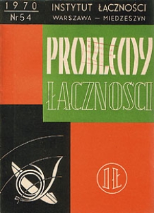 Postęp techniczny w rozwiązaniach central telefonicznych systemu krzyżowego. Problemy Łączności, 1970, nr 54