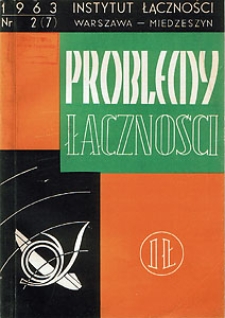 Klimatyzacja pomieszczeń central telefonicznych. Problemy Łączności, 1963, nr 2 (7)