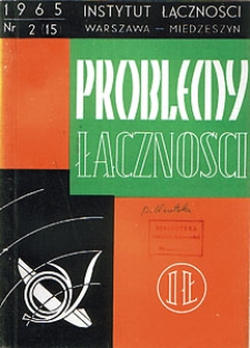 Zagadnienia eksploatacyjne stacji wzmacniakowych, nieobsługiwanych, tranzystorowych typu SWNT-2. Problemy Łączności, 1965, nr 2 (15)