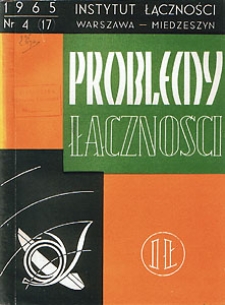 Zagadnienie przydatności poszczególnych rodzajów emisji jednowstęgowych w radiokomunikacji morskiej. Problemy Łączności, 1965, nr 4 (17)