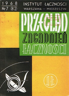 Próby zwiększenia szybkości transmisji w sieci teleksowej. Przegląd Zagadnień Łączności, 1968, nr 7 (82)