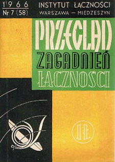 Teletransmisyjny system 300-kanałowy V-300 w kolejnictwie NRF. Przegląd Zagadnień Łączności, 1966, nr 7 (58)