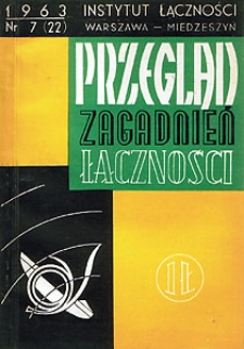 Mechanizacja budowy linii kablowych. Część I. Przegląd Zagadnień Łączności, 1963, nr 7 (22)