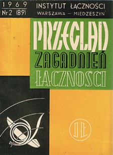 Zastosowanie elektronicznego przetwarzania danych w łączności. Przegląd Zagadnień Łączności, 1969, nr 2 (89)