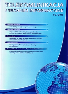 Wind farms influence on radiocommunication systems operating in the VHF and UHF bands. Telekomunikacja i Techniki Informacyjne, 2015, nr 1-2