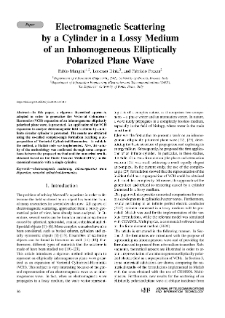 Electromagnetic Scattering by a Cylinder in a Lossy Medium of an Inhomogeneous Elliptically Polarized Plane Wave, Journal of Telecommunications and Information Technology, 2019, nr 4