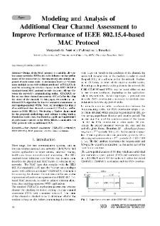 Modeling and Analysis of Additional Clear Channel Assessment to Improve Performance of IEEE 802.15.4-based MAC Protocol, Journal of Telecommunications and Information Technology, 2020, nr 3