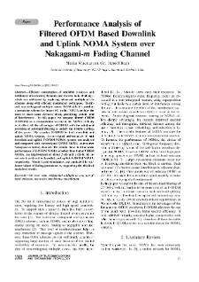 Performance Analysis of Filtered OFDM Based Downlink and Uplink NOMA System over Nakagami-m Fading Channel, Journal of Telecommunications and Information Technology, 2021, nr 2