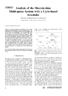 Analysis of the Discrete-time Multi-queue System with a Cycle-based Scheduler, Journal of Telecommunications and Information Technology, 2021, nr 2