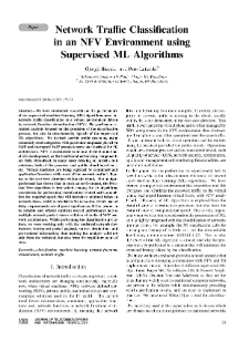 Network Traffic Classification in an NFV Environment using Supervised ML Algorithms, Journal of Telecommunications and Information Technology, 2021, nr 3