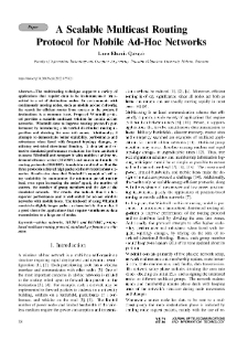 A Scalable Multicast Routing Protocol for Mobile Ad-Hoc Networks, Journal of Telecommunications and Information Technology, 2022, nr 2