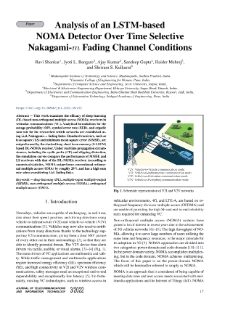 Analysis of an LSTM-based NOMA Detector Over Time Selective Nakagami-m Fading Channel Conditions, Journal of Telecommunications and Information Technology, 2022, nr 3