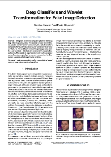 Deep Classifiers and Wavelet Transformation for Fake Image Detection, Journal of Telecommunications and Information Technology, 2023, nr 4