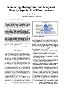 Monitoring, Management, and Analysis of Security Aspects of IaaS Environments, Journal of Telecommunications and Information Technology, 2023, nr 4