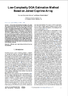 Low-Complexity DOA Estimation MethodBased on Joined Coprime Array, Journal of Telecommunications and Information Technology, 2024, nr 1