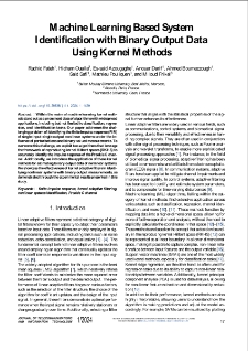 Machine Learning Based System Identification with Binary Output Data Using Kernel Methods,Journal of Telecommunications and Information Technology, 2024, nr 1