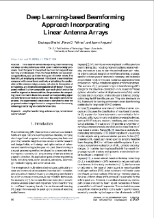 Deep Learning-based Beamforming Approach Incorporating Linear Antenna Arrays, Journal of Telecommunications and Information Technology, 2024, nr 2