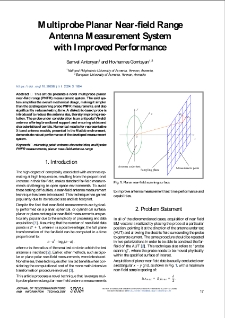 Multiprobe Planar Near-field Range Antenna Measurement System with Improved Performance, Journal of Telecommunications and Information Technology, 2024, nr 3