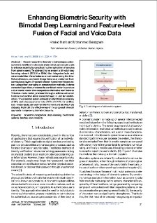 Enhancing Biometric Security with Bimodal Deep Learning and Feature-Level Fusion of Facial and Voice Data, Journal of Telecommunications and Information Technology, 2024, nr 4