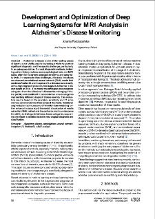 Development and Optimization of Deep Learning Systems for MRI Analysis in Alzheimer's Disease Monitoring, Journal of Telecommunications and Information Technology, 2024, nr 4